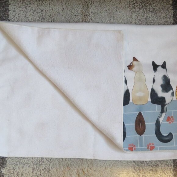 "Host Pick" NWOT Whisker Wonders CAT Design Hand Towels Kitchen Bathroom (F81) - Picture 2 of 3